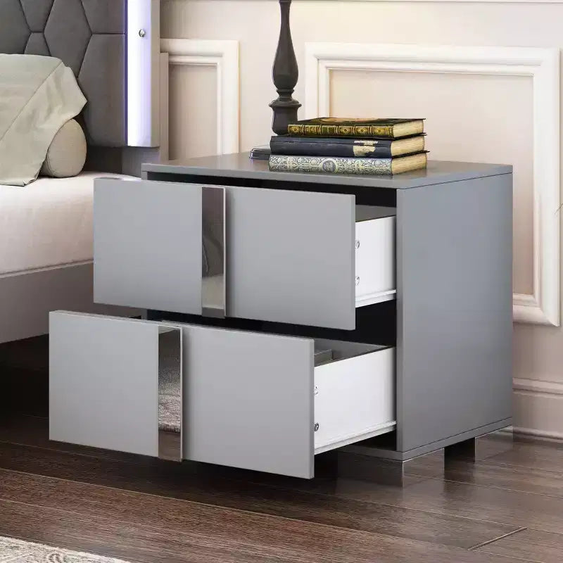 Okak Elegant 6-Drawer Bedroom Dressers with Unique Metal Handle, Mirrored Storage Cabinet,Chest of Drawers for Living Room,Entryway