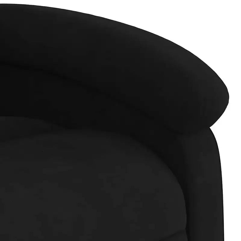 vidaXL Electric Massage Recliner Chair - Wingback Black Velvet Armchair with Vibration Function & Motorized Recline for Living Room/Bedroom