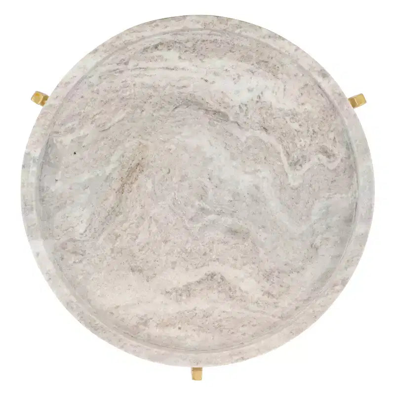 Bonn Marble Side Table - ACC3728A - Brown Grey/Gold - Safavieh