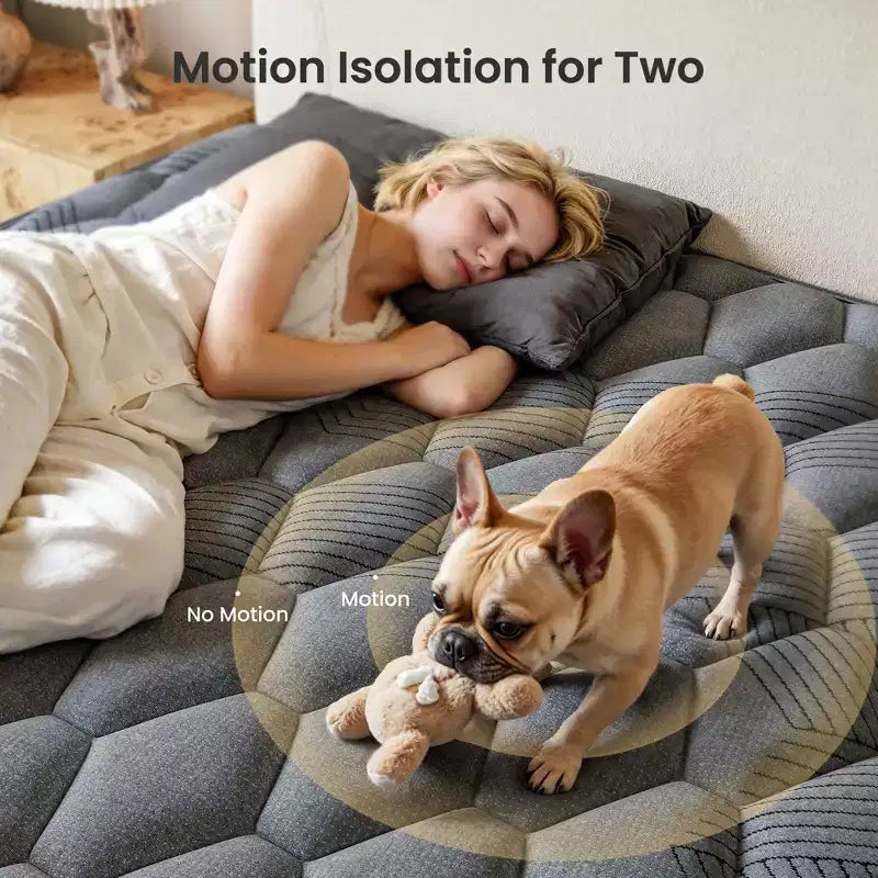 Swedrea Hybrid Mattress Anti Static Firm Cooling Breathable Gel Memory Foam, CertiPUR-US, OEKO-TEX Certified Foam, Gray