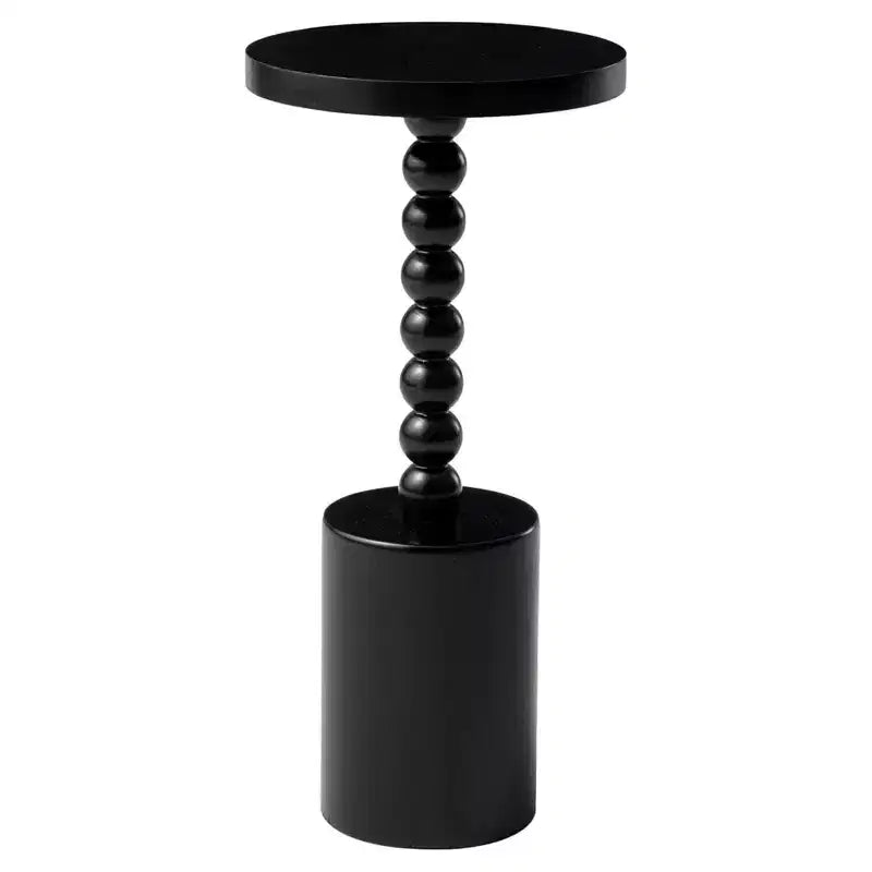 COZAYH Farmhouse Round Pedestal Martini Table for Living Rooms, Bedrooms & Small Spaces, for Holding Drinks, Plants, Lamps or Decorative Pieces, Black