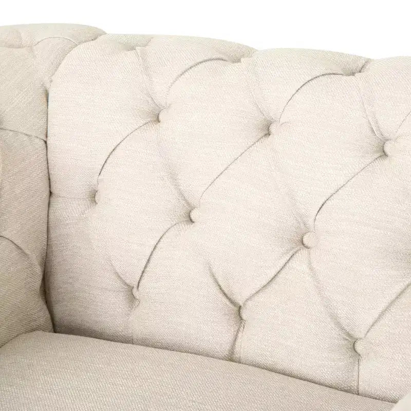 Christopher Knight Home Voll Chesterfield Fabric Tufted Club Chairs with Nailhead Trim (Set of 2)