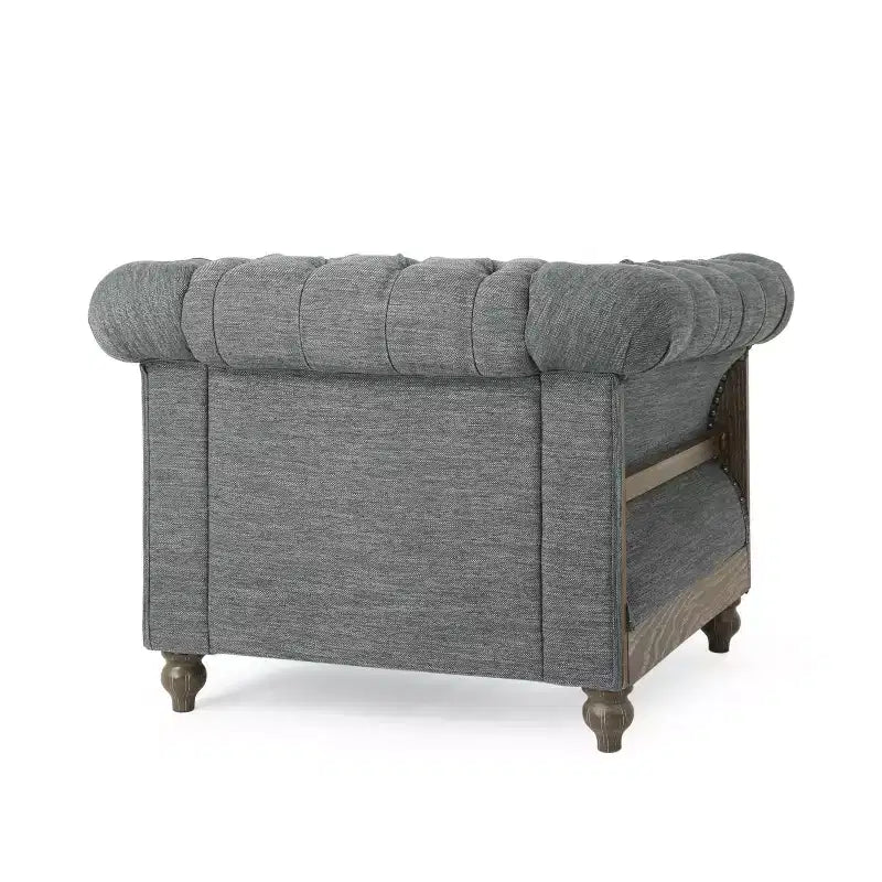 Christopher Knight Home Voll Chesterfield Fabric Tufted Club Chairs with Nailhead Trim (Set of 2)