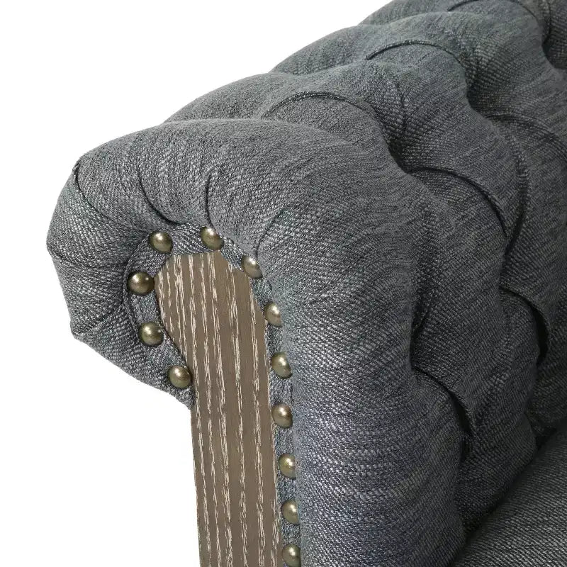 Christopher Knight Home Voll Chesterfield Fabric Tufted Club Chairs with Nailhead Trim (Set of 2)