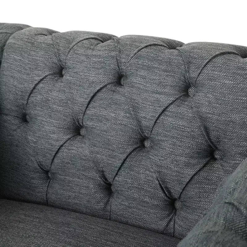 Christopher Knight Home Voll Chesterfield Fabric Tufted Club Chairs with Nailhead Trim (Set of 2)