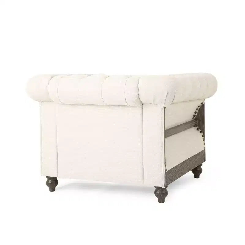 Christopher Knight Home Voll Chesterfield Fabric Tufted Club Chairs with Nailhead Trim (Set of 2)