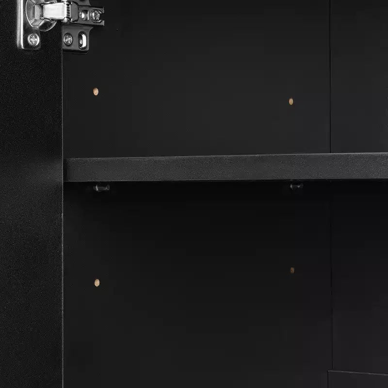 Whisen Contemporary Shoe Cabinet with Adjustable Shelves, Solid Wood Legs & Storage Sideboard