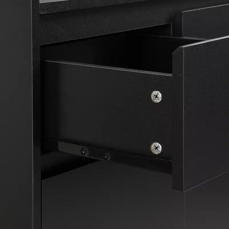 Whisen Contemporary Shoe Cabinet with Adjustable Shelves, Solid Wood Legs & Storage Sideboard