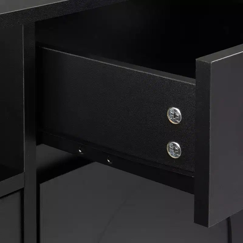 Whisen Contemporary Shoe Cabinet with Adjustable Shelves, Solid Wood Legs & Storage Sideboard