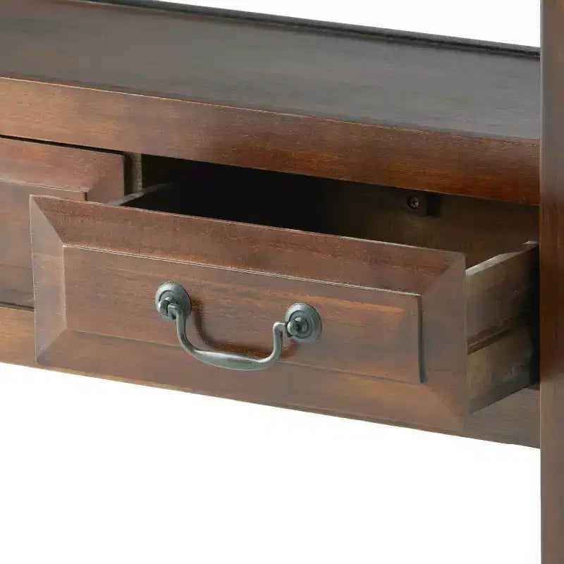 Christopher Knight Home Ramsey Contemporary Acacia Wood Console Table with Drawers and Open Shelf