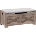 Acekool 40 Storage Bench with Lift Top - Rustic Wood Entryway Organizer & Seat