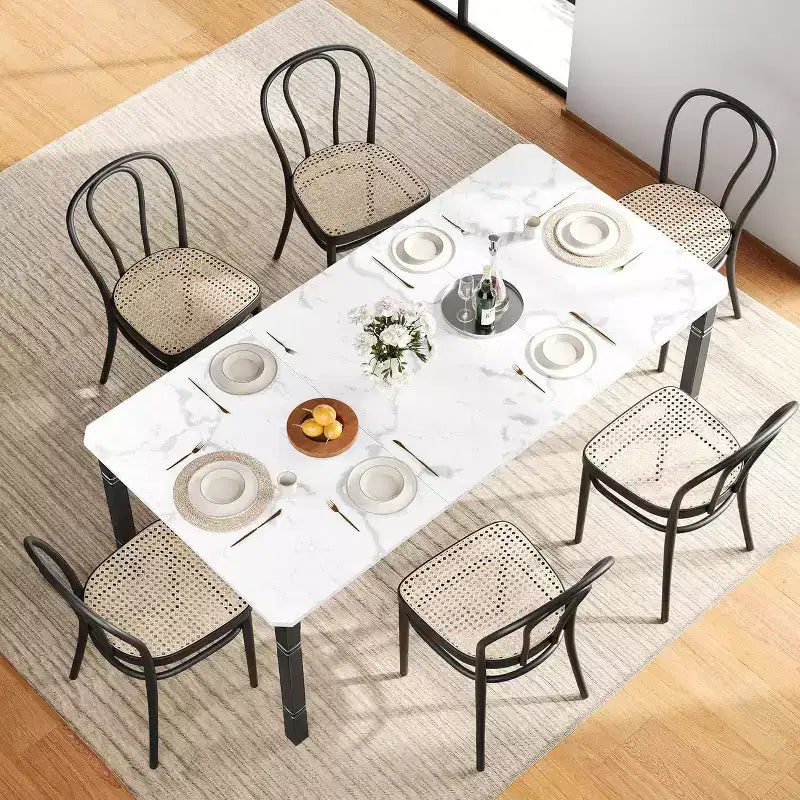 78 Inch Industrial Kitchen Table, Seats 6-8, with Safety Chamfer Corners, Multi-Purpose Dining Table for Home & Restaurant