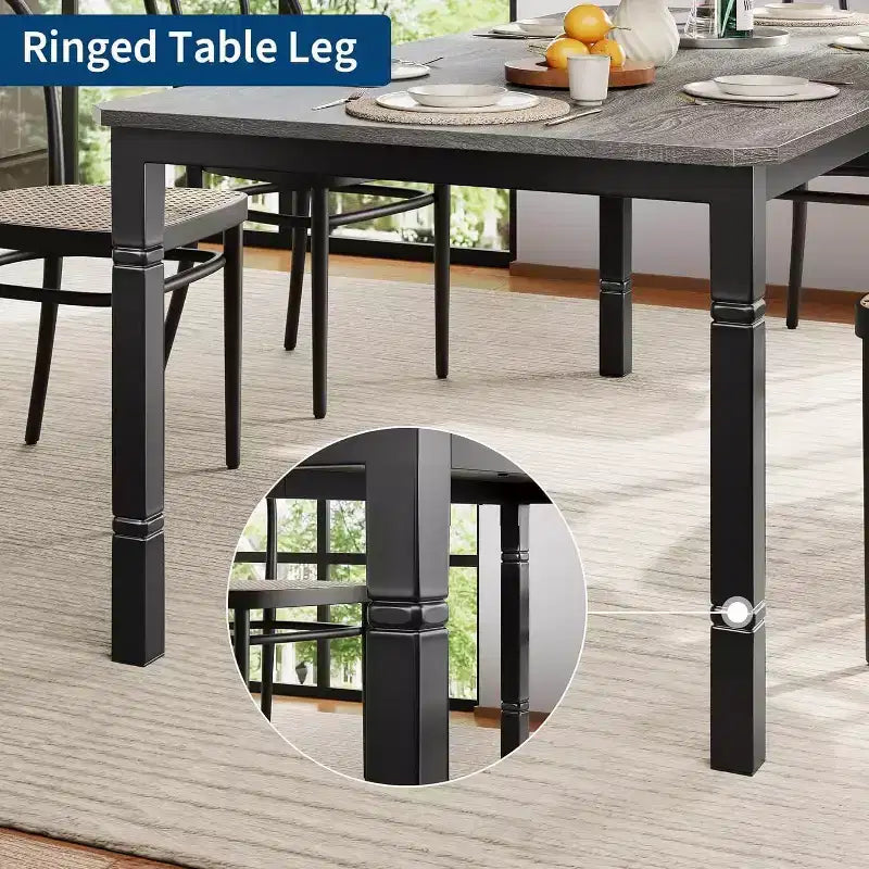78 Inch Industrial Kitchen Table, Seats 6-8, with Safety Chamfer Corners, Multi-Purpose Dining Table for Home & Restaurant