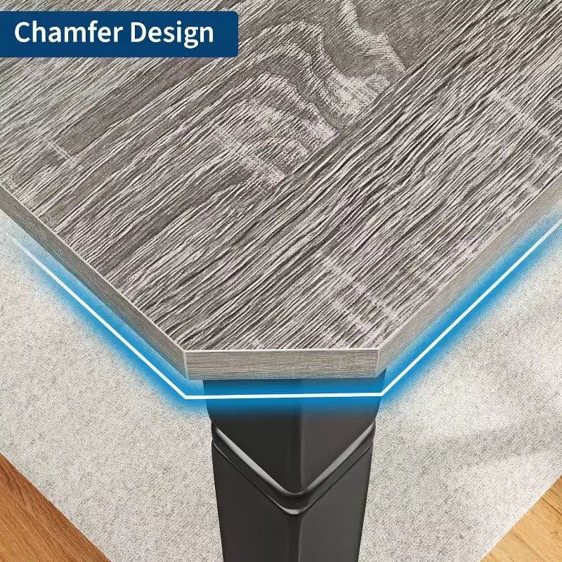 78 Inch Industrial Kitchen Table, Seats 6-8, with Safety Chamfer Corners, Multi-Purpose Dining Table for Home & Restaurant