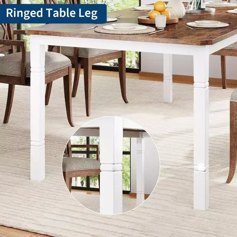 78 Inch Industrial Kitchen Table, Seats 6-8, with Safety Chamfer Corners, Multi-Purpose Dining Table for Home & Restaurant