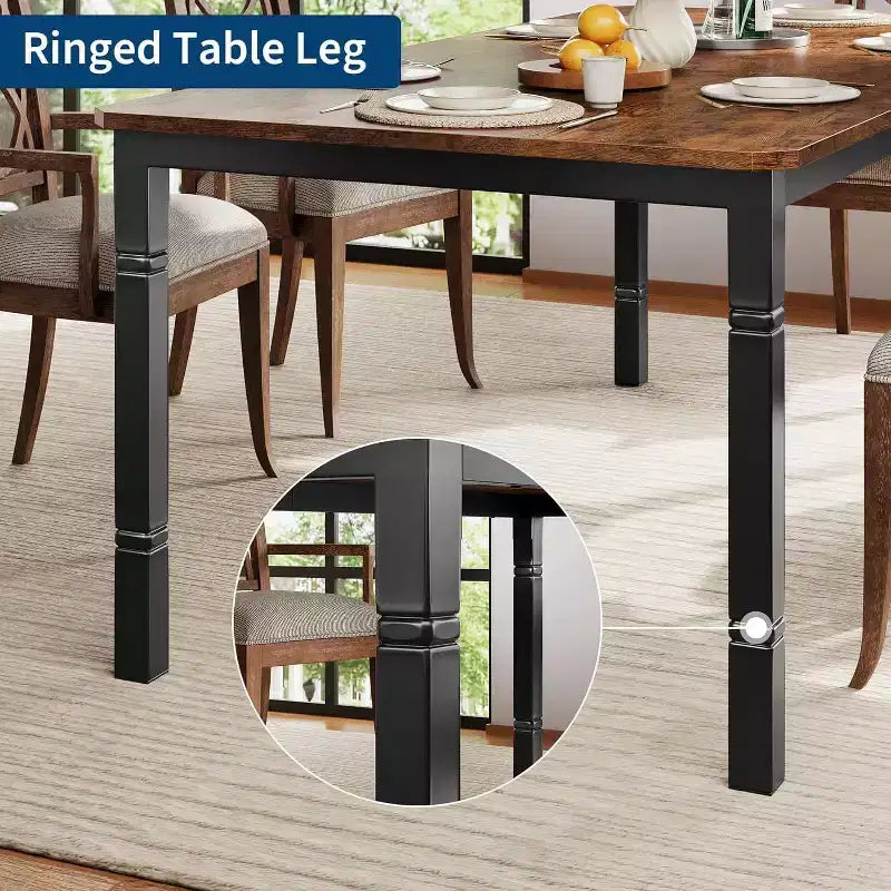 78 Inch Industrial Kitchen Table, Seats 6-8, with Safety Chamfer Corners, Multi-Purpose Dining Table for Home & Restaurant