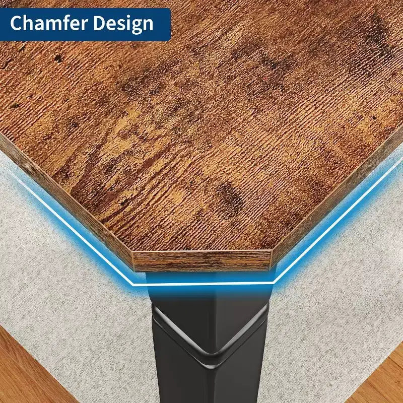 78 Inch Industrial Kitchen Table, Seats 6-8, with Safety Chamfer Corners, Multi-Purpose Dining Table for Home & Restaurant