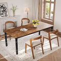 78 Inch Industrial Kitchen Table, Seats 6-8, with Safety Chamfer Corners, Multi-Purpose Dining Table for Home & Restaurant