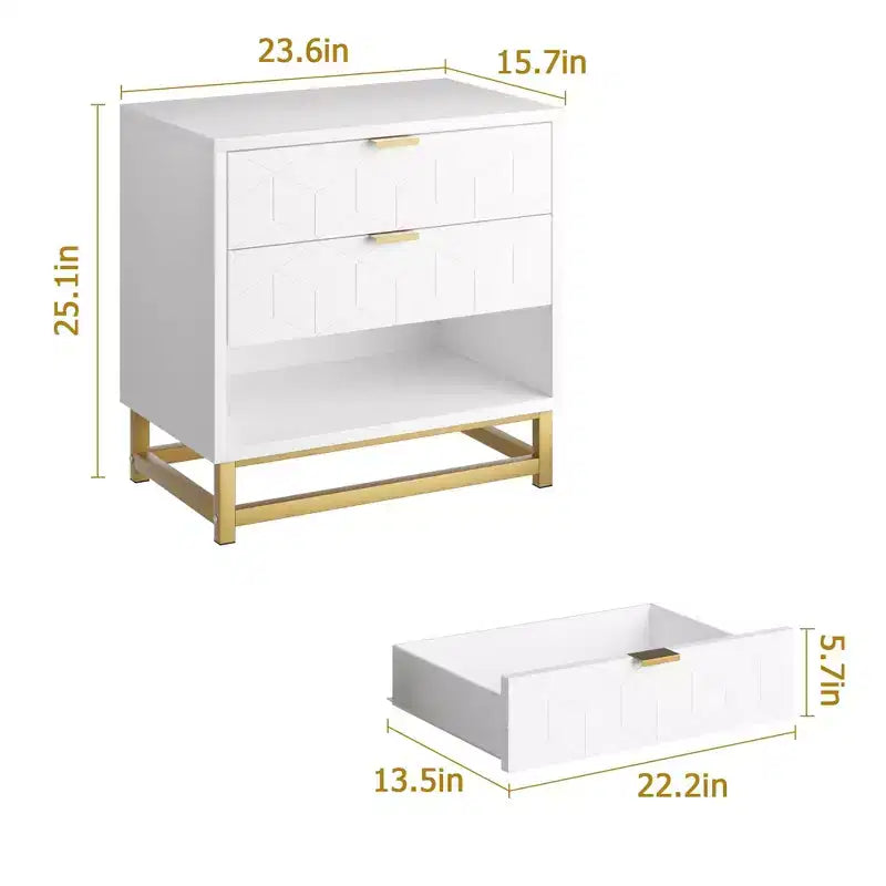 3 Drawer Dresser, Wood Chest Drawers with Storage for Closet, Bedroom, Drawers Dresser