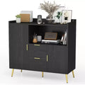 Tall Buffet Sideboard, Modern Storage Cabinet, Accent Cabinet with Drawers and Doors, Console Table with Doors and Shelves