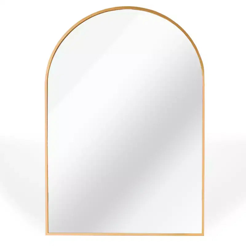 MAYEERTY 20x30 Metal Decorative Wall Mirror Framed Arched for Wall Gold