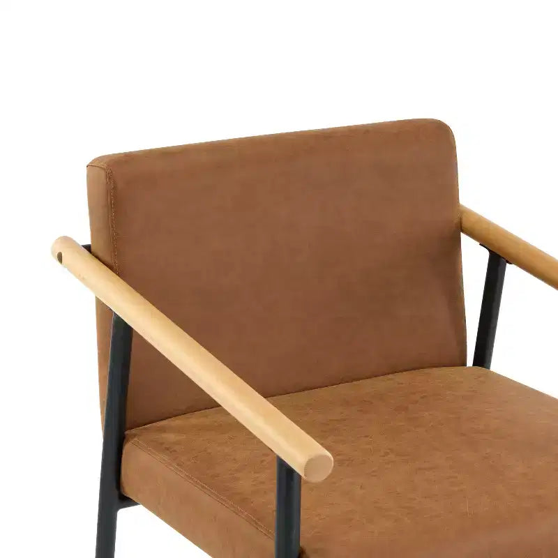 Christopher Knight Home Emil Mid Century Modern Upholstered Counter Stool with Iron Frame (Set of 2)