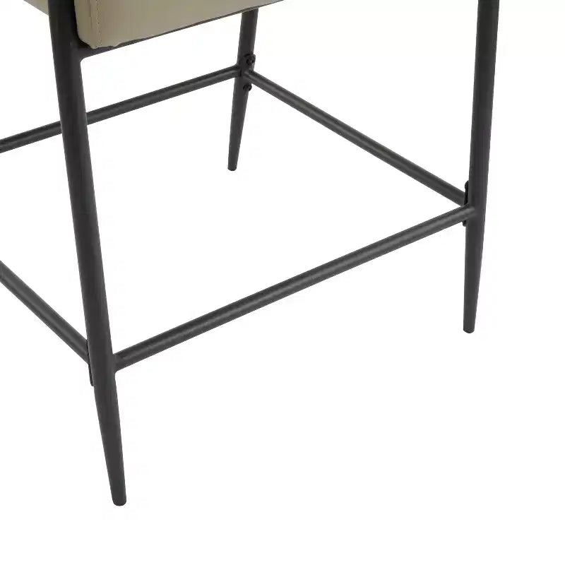 Christopher Knight Home Emil Mid Century Modern Upholstered Counter Stool with Iron Frame (Set of 2)
