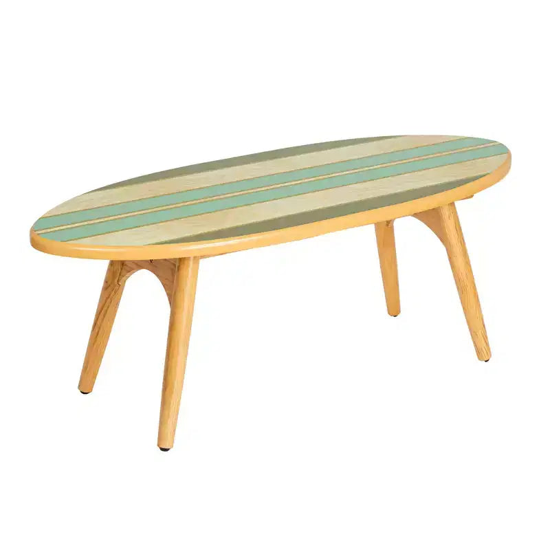 Surfboard Oval Coffee Table, Multicolor