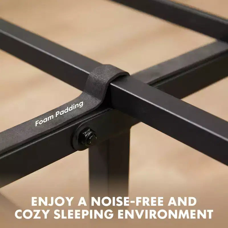Alvantor Metal Platform Bed Frame with Headboard and Footboard 800LBS Support Wooden Slats No Box Spring Needed Storage Twin