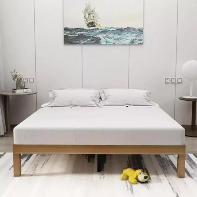 Acekool Solid Wood Platform Bed - Queen Size with Wood Slat Support & Underbed Storage