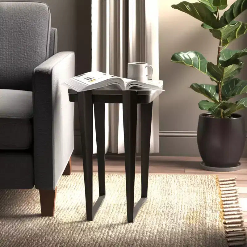 Metal & Aluminum Accent Table - Bronze Multi-Color Finish, Modern Side Table for Home, Office, Bedroom & Living Room Decor, 24 Inches