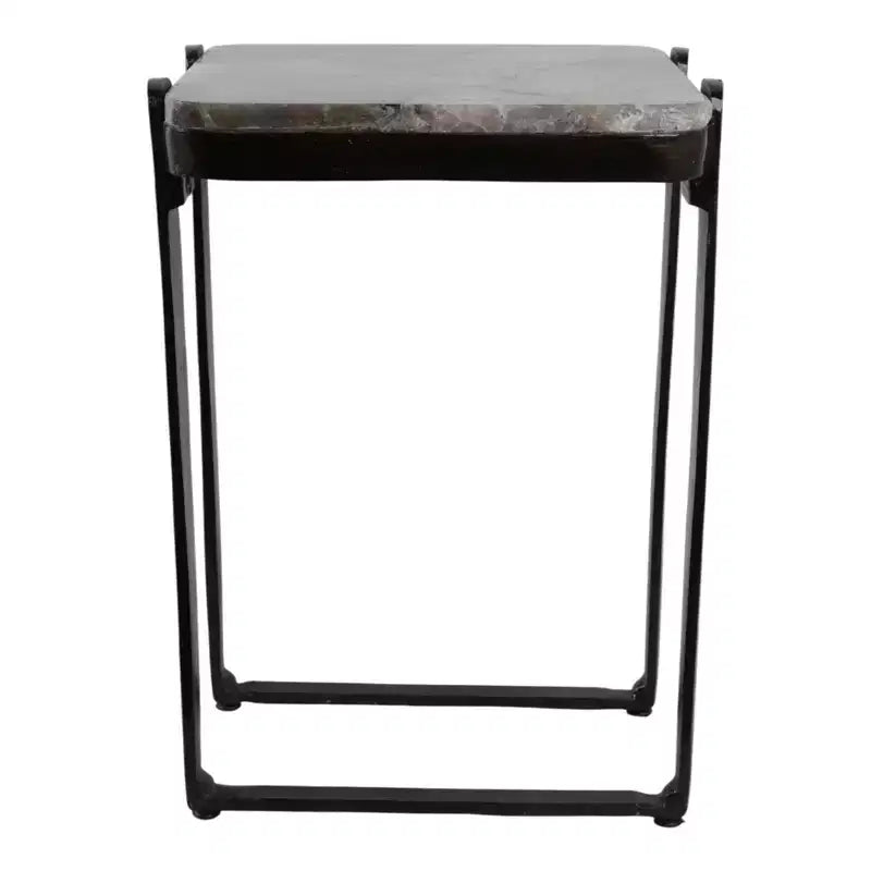 Metal & Aluminum Accent Table - Bronze Multi-Color Finish, Modern Side Table for Home, Office, Bedroom & Living Room Decor, 24 Inches