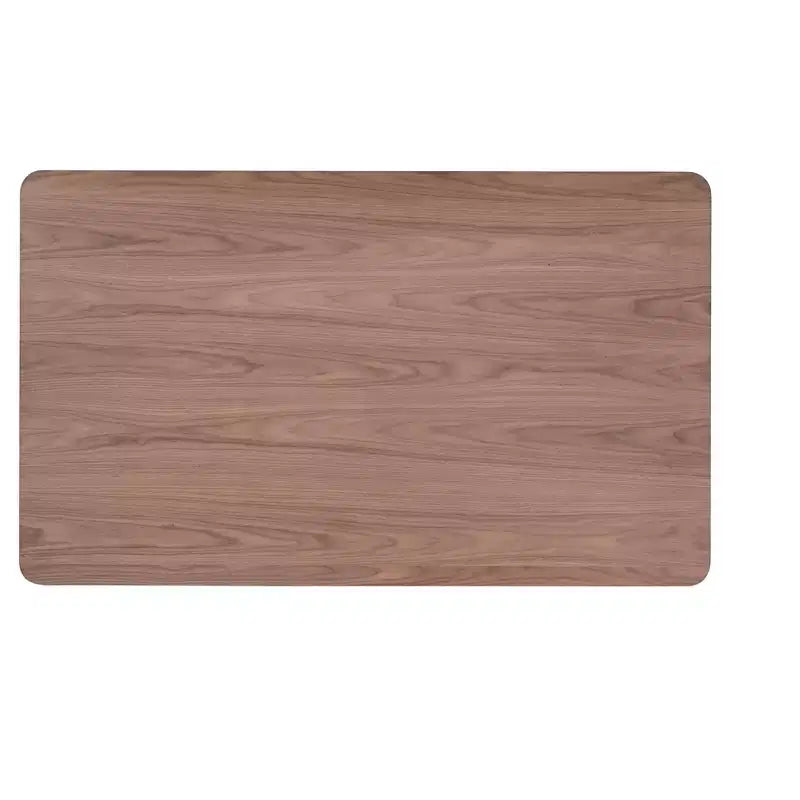 HomeRoots 59 Walnut and Black Wood Dining Table