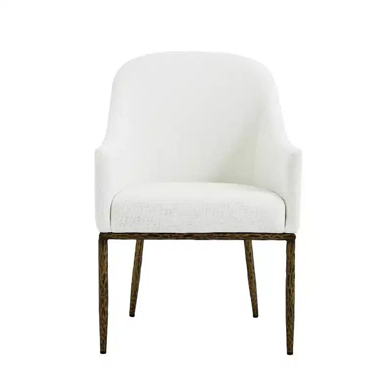 Christopher Knight Home Chanin Modern Iron Upholstered Dining Chair with Forged Pewter Metal Legs