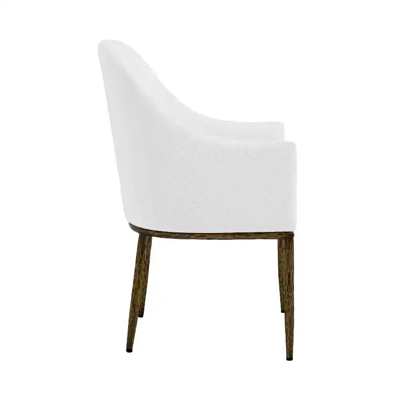 Christopher Knight Home Chanin Modern Iron Upholstered Dining Chair with Forged Pewter Metal Legs
