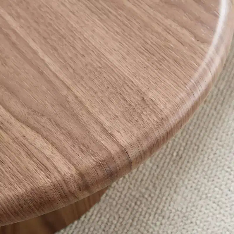 GDFStudio Aimee 2-Piece Modern Round Wood Coffee Table Set