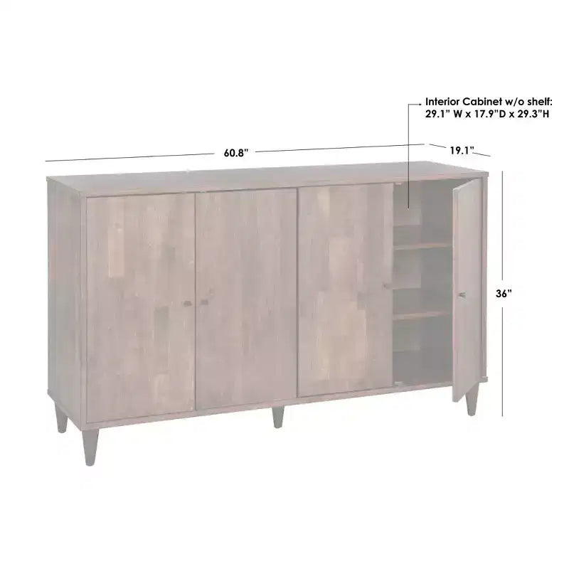 Lifestorey Vilas Buffet Tobacco Brown